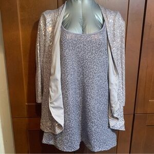 SALE!! 2 piece Lilac Sequin Tank Top and Cardigan Set